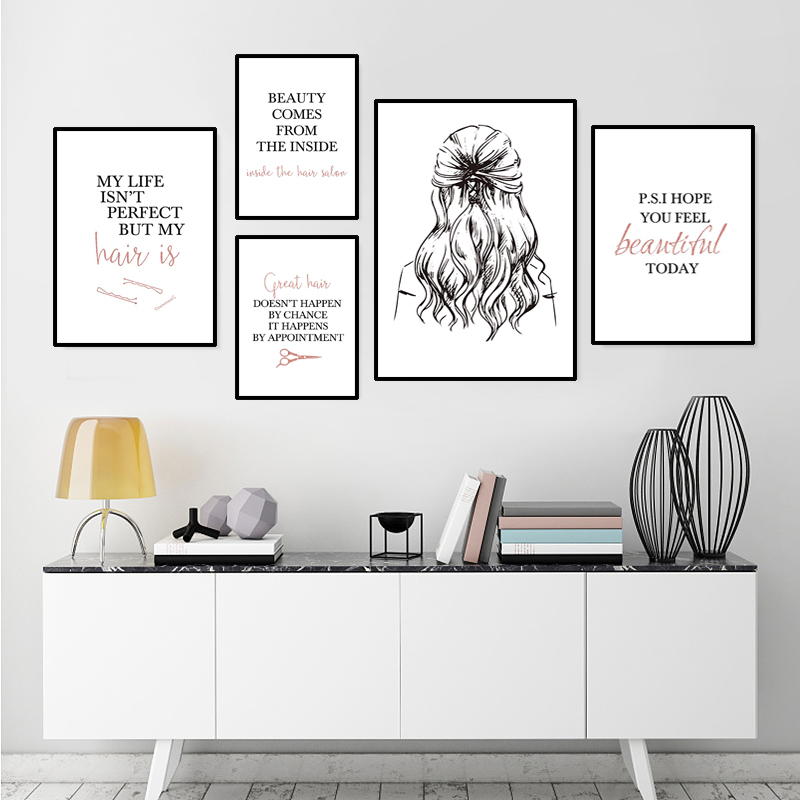 Beauty Of Makeup Quotes - Affiches d'art de citation de salon